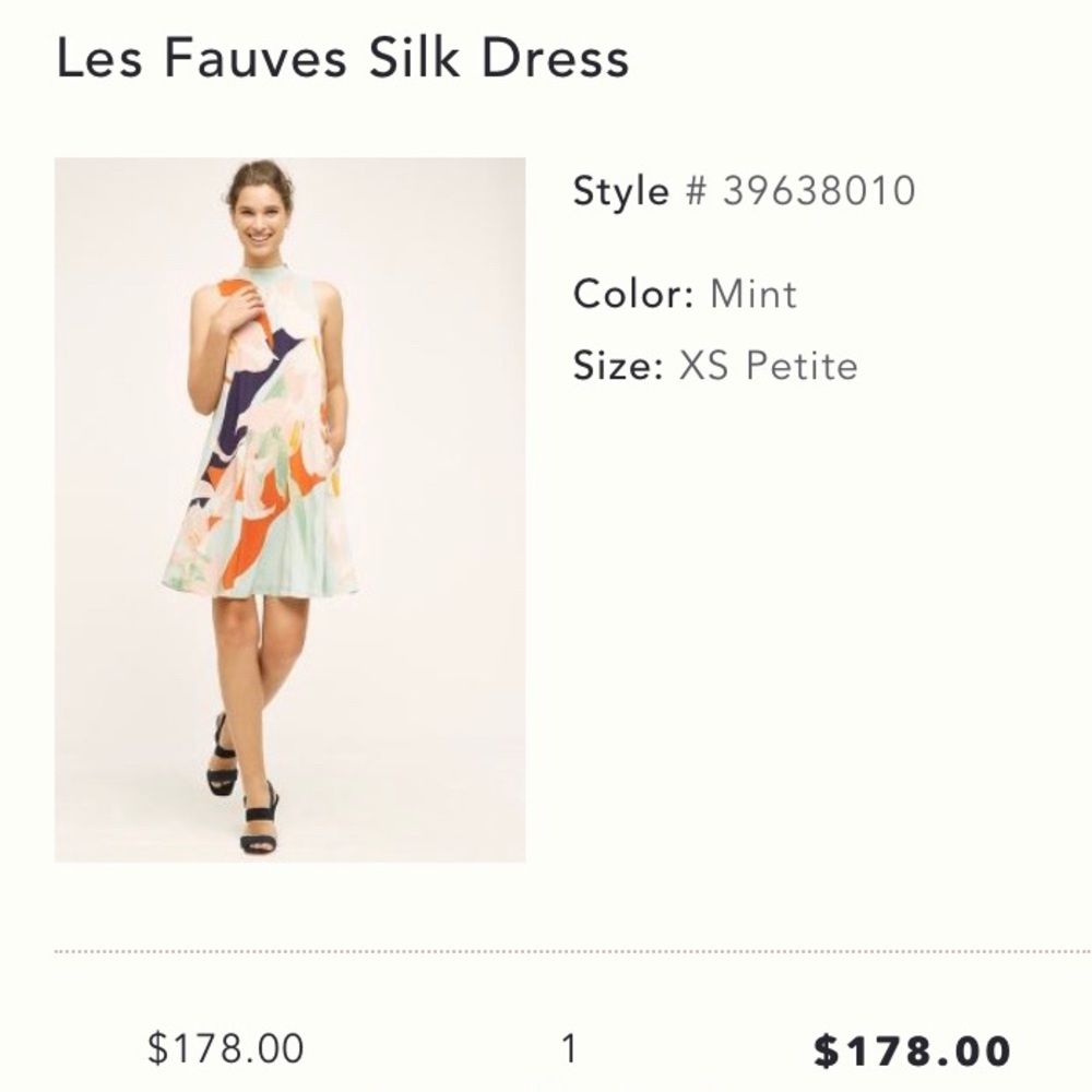 Excellent used condition silk dress